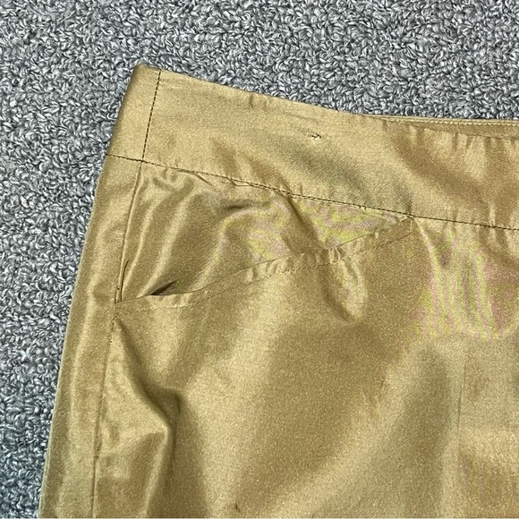 Talbots Petite Pleated Lined Dress Pants Size 12P Beige Split Hem Straight Leg - Picture 3 of 14